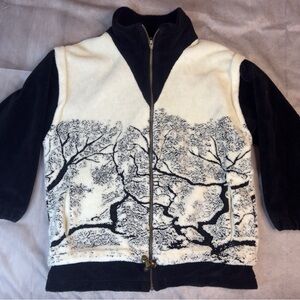 Vintage Denali  Fleece Jacket Tree Print Nature Gorpcore USA - Small